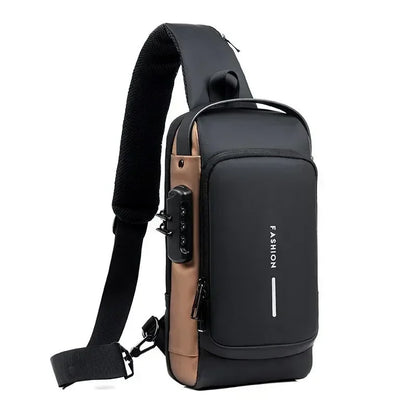 Anti-Theft Unisex Chest Bag with USB Charging – Crossbody Shoulder Sling Pack for Travel (2 Variants)