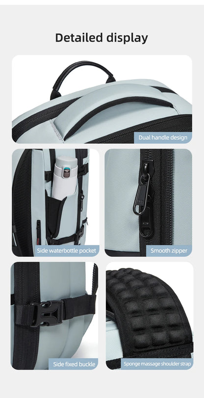 Premium Business & Travel Backpack – 40L Air Compression System, TSA Lock, Expandable & Waterproof