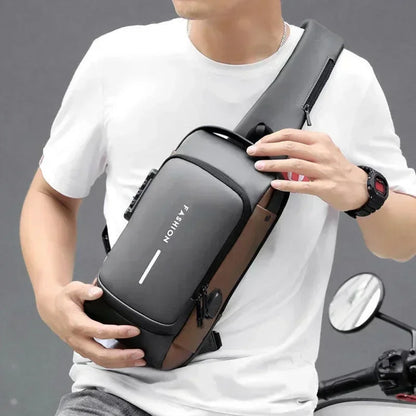 Anti-Theft Unisex Chest Bag with USB Charging – Crossbody Shoulder Sling Pack for Travel (2 Variants)