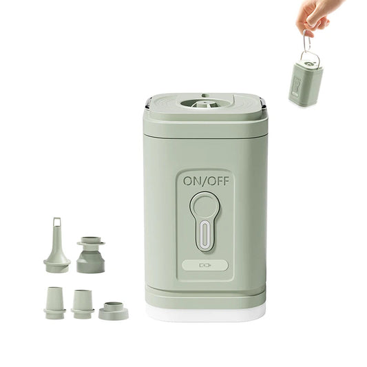 3-in-1 USB Electric Air Pump – Portable Wireless Inflator/Deflator with Light for Camping, Beach & Travel