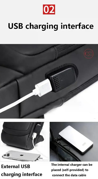 Anti-Theft Unisex Chest Bag with USB Charging – Crossbody Shoulder Sling Pack for Travel (2 Variants)