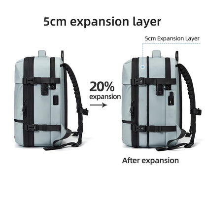 Premium Business & Travel Backpack – 40L Air Compression System, TSA Lock, Expandable & Waterproof