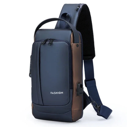 Anti-Theft Unisex Chest Bag with USB Charging – Crossbody Shoulder Sling Pack for Travel (2 Variants)
