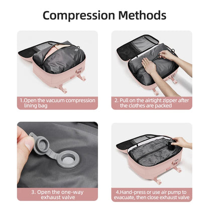 Premium Business & Travel Backpack – 40L Air Compression System, TSA Lock, Expandable & Waterproof