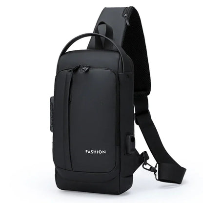 Anti-Theft Unisex Chest Bag with USB Charging – Crossbody Shoulder Sling Pack for Travel (2 Variants)