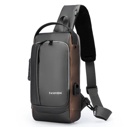 Anti-Theft Unisex Chest Bag with USB Charging – Crossbody Shoulder Sling Pack for Travel (2 Variants)