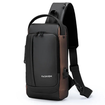 Anti-Theft Unisex Chest Bag with USB Charging – Crossbody Shoulder Sling Pack for Travel (2 Variants)