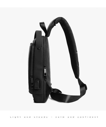 Anti-Theft Unisex Chest Bag with USB Charging – Crossbody Shoulder Sling Pack for Travel (2 Variants)