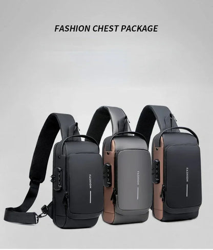 Anti-Theft Unisex Chest Bag with USB Charging – Crossbody Shoulder Sling Pack for Travel (2 Variants)