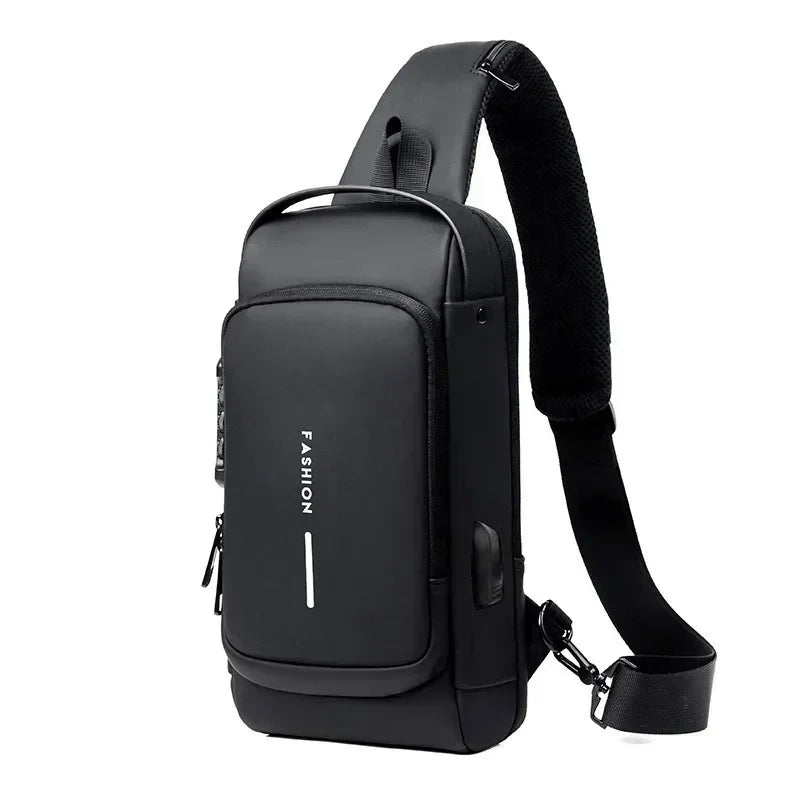 Anti-Theft Unisex Chest Bag with USB Charging – Crossbody Shoulder Sling Pack for Travel (2 Variants)