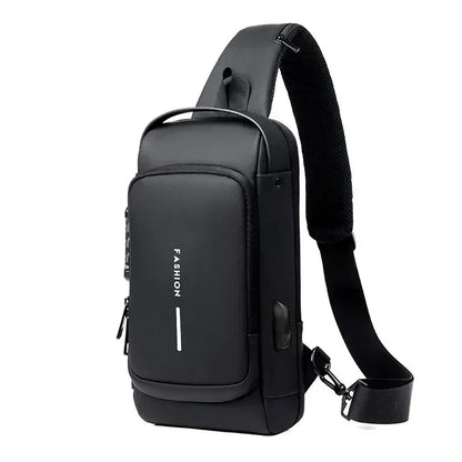 Anti-Theft Unisex Chest Bag with USB Charging – Crossbody Shoulder Sling Pack for Travel (2 Variants)