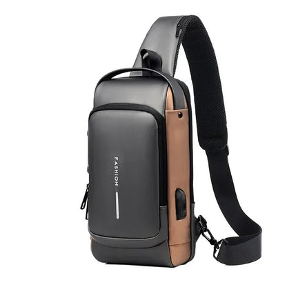 Anti-Theft Unisex Chest Bag with USB Charging – Crossbody Shoulder Sling Pack for Travel (2 Variants)