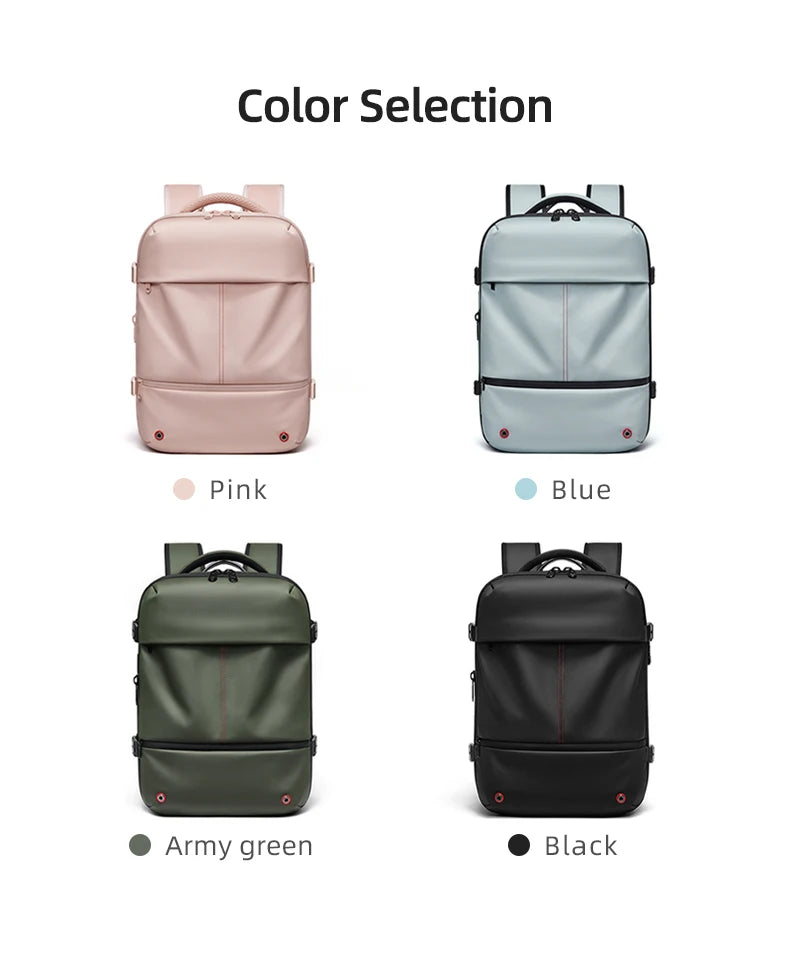 Premium Business & Travel Backpack – 40L Air Compression System, TSA Lock, Expandable & Waterproof
