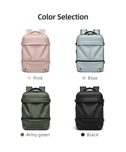 Premium Business & Travel Backpack – 40L Air Compression System, TSA Lock, Expandable & Waterproof